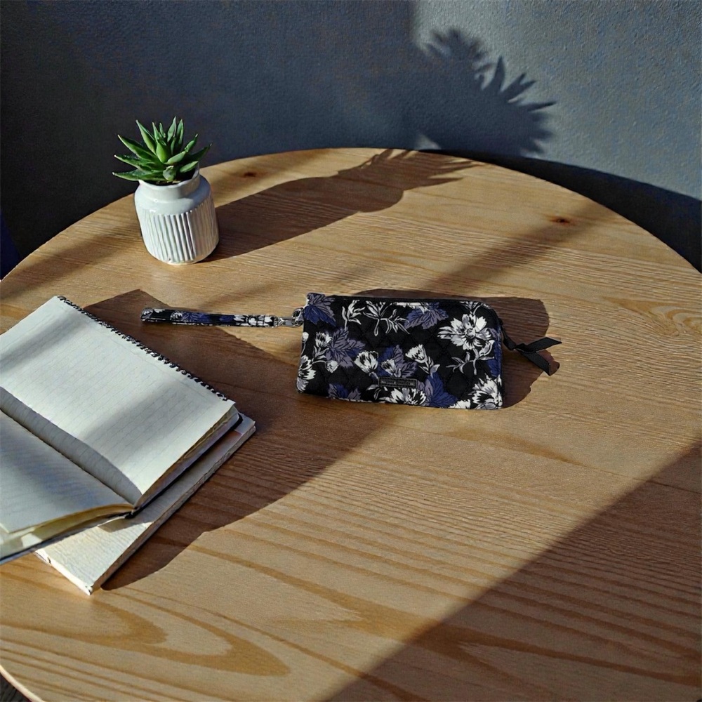 Vera Bradley Black and White Floral Wristlet